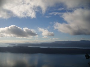 The stunning view from Mount Galiano